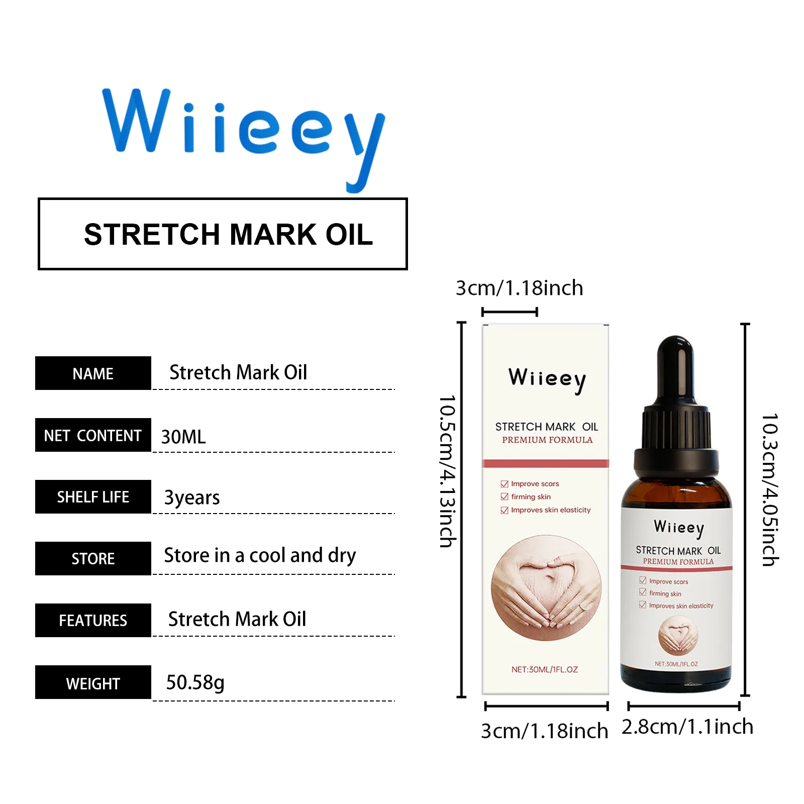 Stretch Mark Oil for Pregnancy Collagen Sweet Almond Oil Body Treatment 30ml 1 stretch mark oil for pregnancy collagen sweet almond 30ml wii zmsbfcp5 desc 1