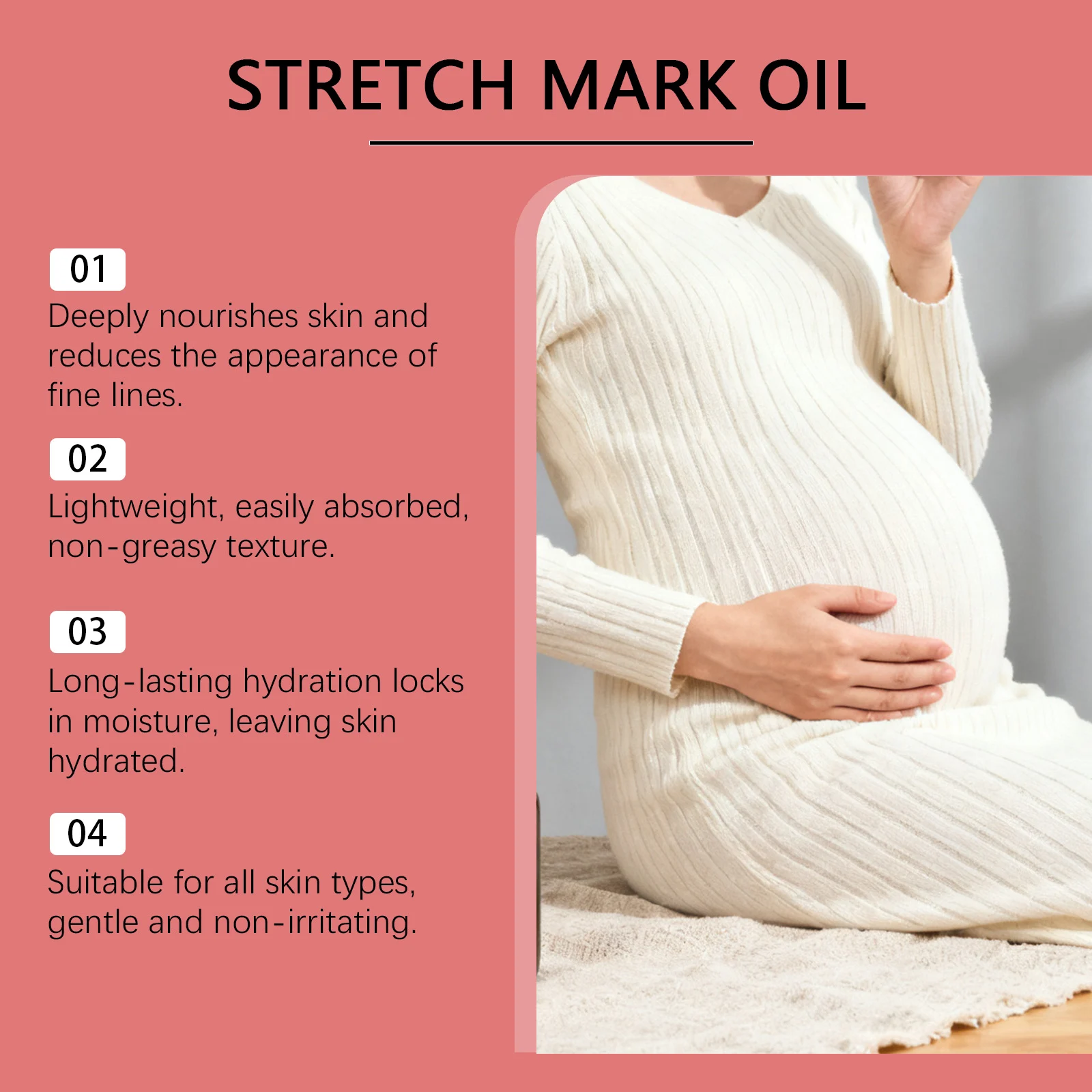 Stretch Mark Oil for Pregnancy Collagen Sweet Almond Oil Body Treatment 30ml 5 stretch mark oil for pregnancy collagen sweet almond 30ml wii zmsbfcp5 desc 5