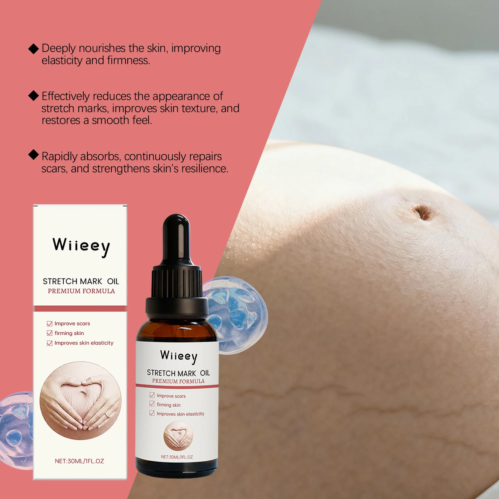 Stretch Mark Oil for Pregnancy Collagen Sweet Almond Oil Body Treatment 30ml 6 stretch mark oil for pregnancy collagen sweet almond 30ml wii zmsbfcp5 desc 6