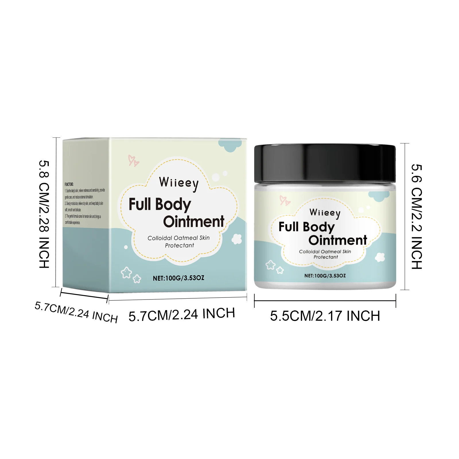 Baby Body Cream 100g for Dry Sensitive Skin with Colloidal Oatmeal 1 wiieey baby body cream 100g colloidal oatmeal wii hev4vrm3 desc 1